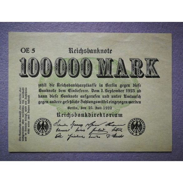 Németország 100000 Mark 1923 aUNC-