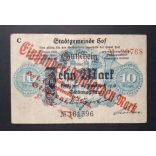 Németország 10 / 100 milliárd Mark Hof 1923 F
