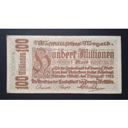 Germany 100 million Mark Münster 1923 VF 