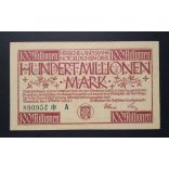 Németország 100 Millió Mark Darmstadt 1923 aUNC