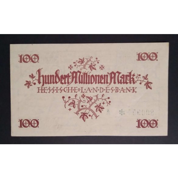 Németország 100 Millió Mark Darmstadt 1923 aUNC