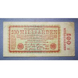 Germany 100 billion Mark 1923 F