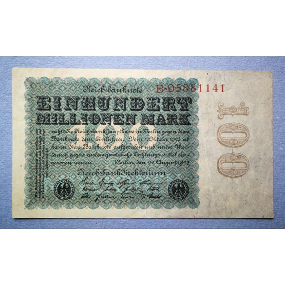 Germany 100 million Mark 1923 F