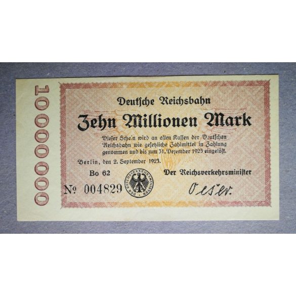 Germany 10 millió Mark 1923 aUnc