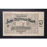 Németország 10 Millió Mark Karlsruhe 1923 F+