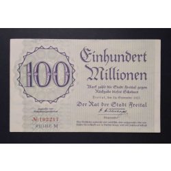 Németország 100 millió Mark Freital 1923 UNC-