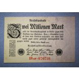 Germany 2 million Mark 1923 XF+ with serial Nr.