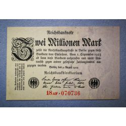 Germany 2 million Mark 1923 XF+ with serial Nr.