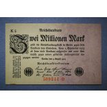 Germany 2 million Mark 1923 XF+ with serial Nr.