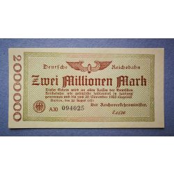 Germany 2 million Mark 1923 aUNC