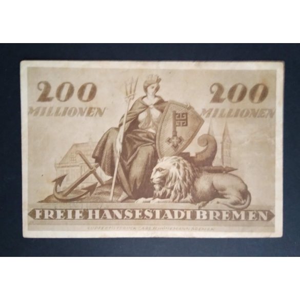 Germany 200 Million Mark Bremen 1923 VF 