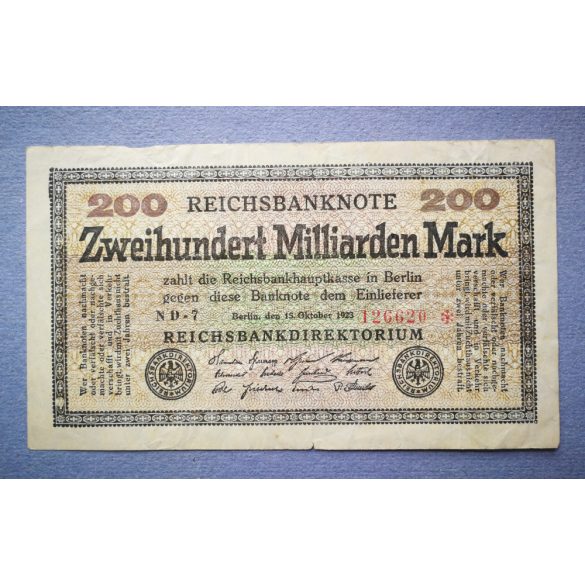 Németország 200 milliárd Mark 1923 F