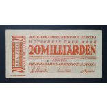 Germany 20 billion Mark Altona 1923 VF 