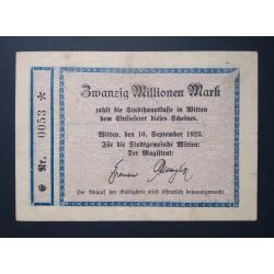 Germany 20 Million Mark Witten 1923 VF