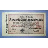 Germany 20 billion Mark 1923 F+