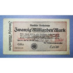 Germany 20 billion Mark 1923 F+