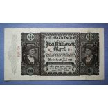 Germany 2 million Mark 1923 F+