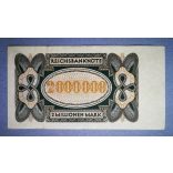 Germany 2 million Mark 1923 F+