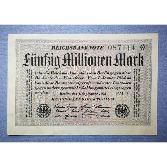 Germany 50 million Mark 1923 aUNC