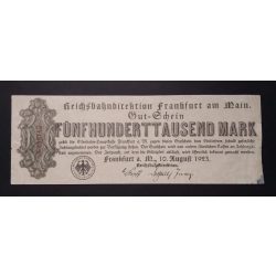 Németország 500000 Mark Frankfurt 1923 VF 