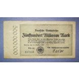 Germany 500 million Mark 1923 F