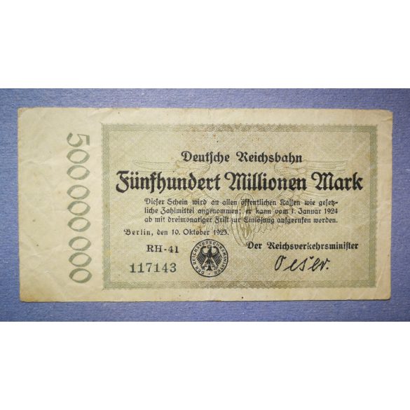 Germany 500 million Mark 1923 F