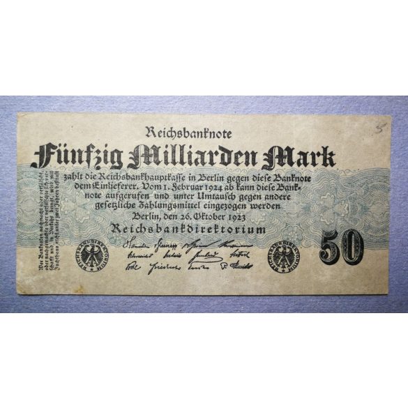 Germany 50 billion Mark 1923 F