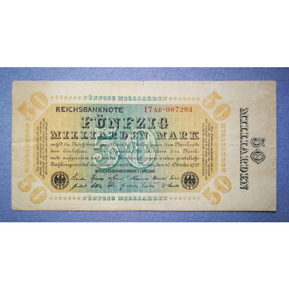 Germany 50 billion Mark 1923 F+