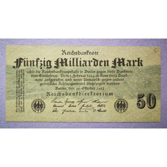 Germany 50 billion Mark 1923 F