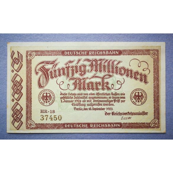 Germany 50 million Mark 1923 aUNC