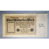 Germany 5 billion Mark 1923 F