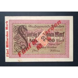   Németország 50 millió/ 5 milliárd Mark München 1923 VF- 