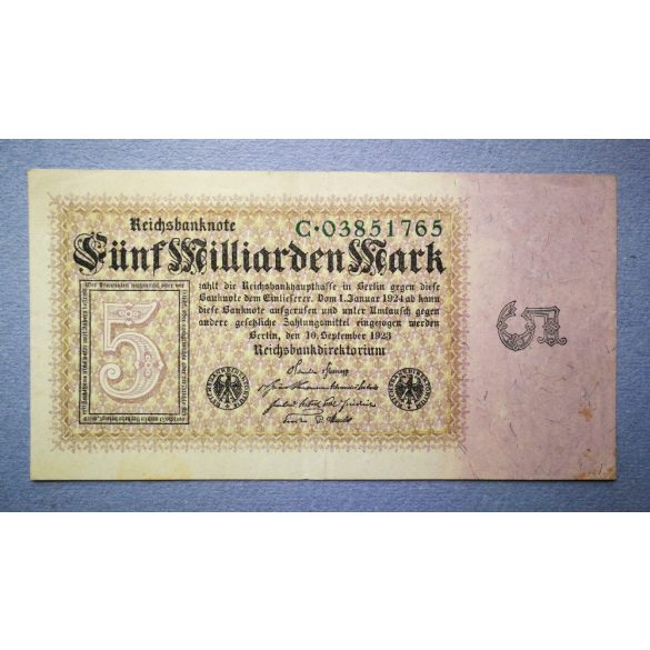 Germany 5 billion Mark 1923 VF