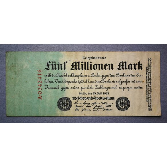 Germany 5 million Mark 1923 F-