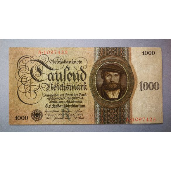 Németország 1000 Reichsmark 1924 F