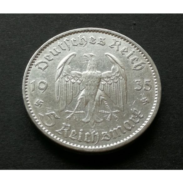 Németország 5 Márka 1935 Potsdam templom 13,9 g ezüst