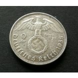 Németország 2 Márka 1938 8 g ezüst