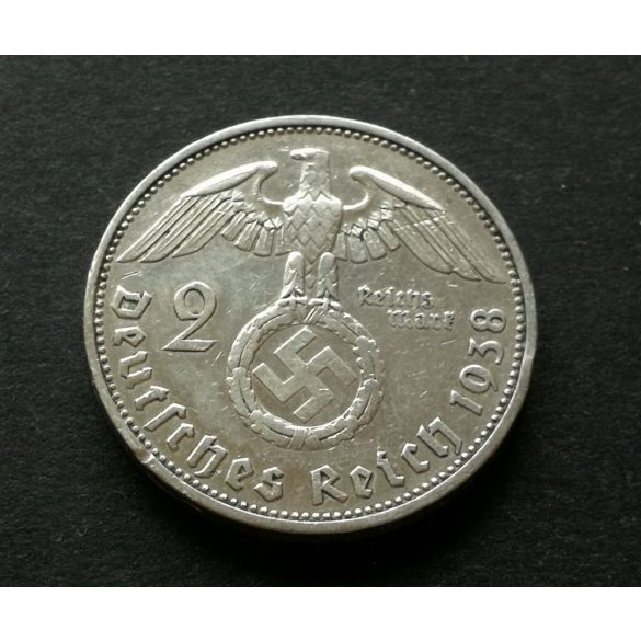 Germany 2 Mark 1938 8 g silver