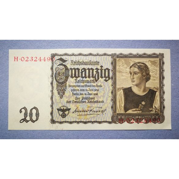 Németország 20 Reichsmark 1939 aUNC