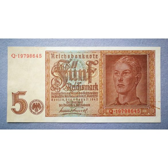 Németország 5 Mark 1942 VF-