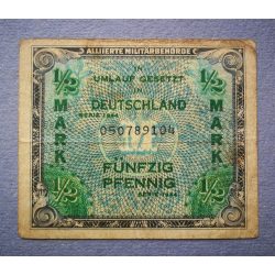 Németország 1/2 Mark 50 Pfennig 1944 F
