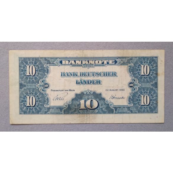 Germany 10 Mark 1949 F+