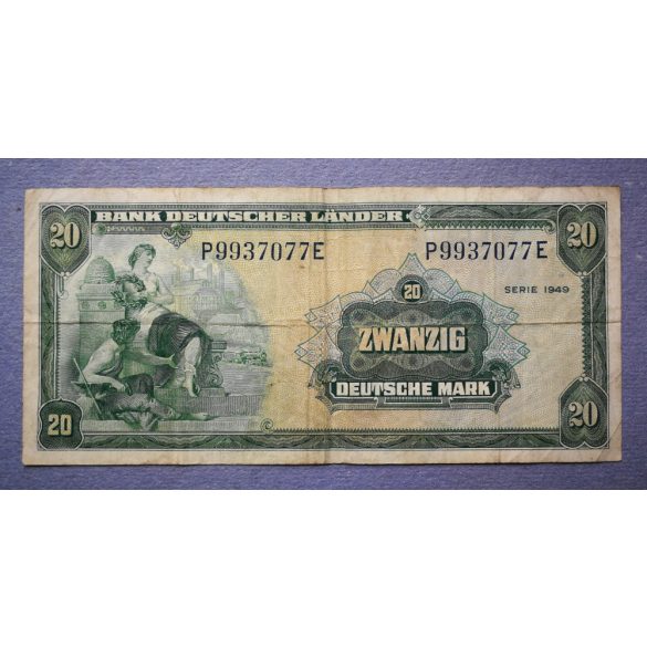 Németország 20 Mark 1949 F