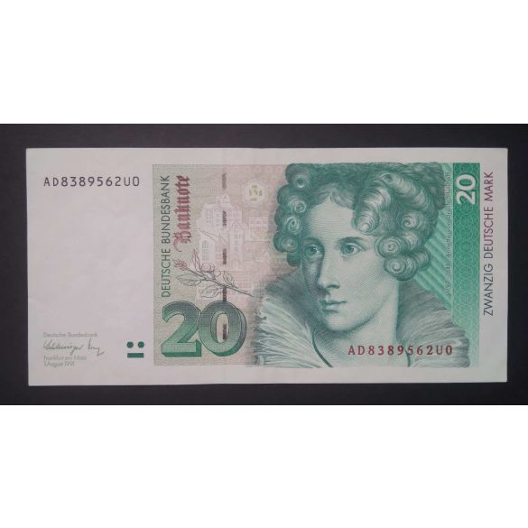 Németország 20 Mark 1991 VF+