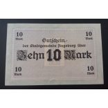 Germany Augsburg 10 Mark 1918 AUNC