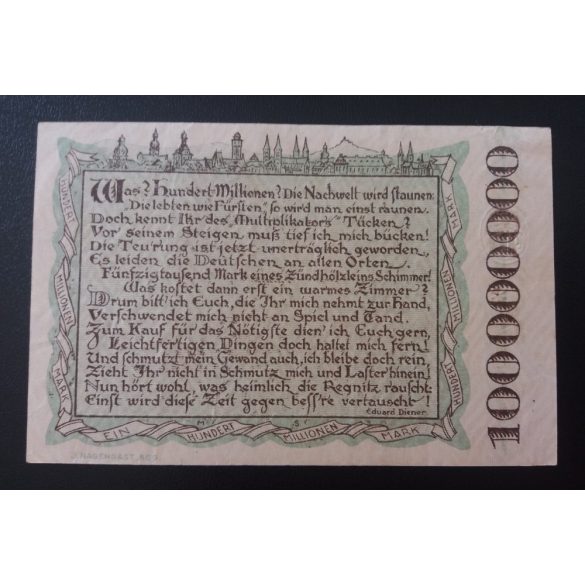 Germany Bamberg 100 million Mark 1923 XF