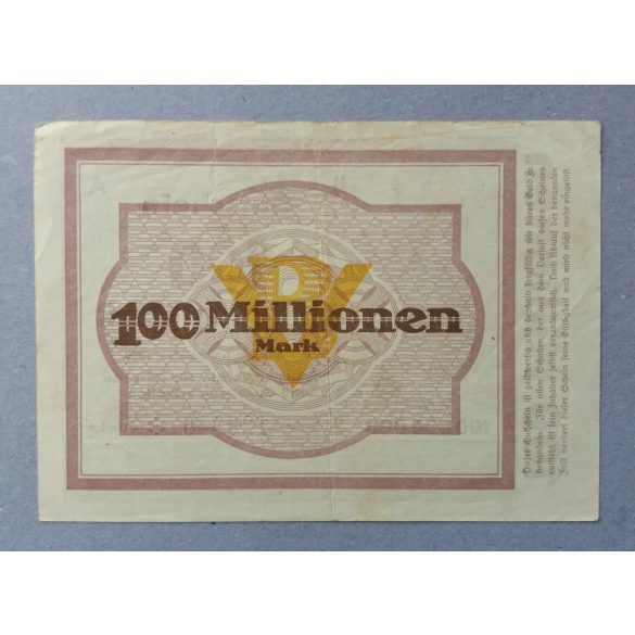 Germany Bochum 100 million Mark 1923 XF