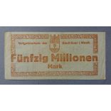 Germany Buer 50 million Mark 1923 XF+