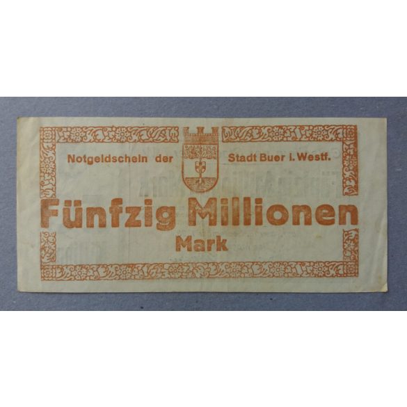Germany Buer 50 million Mark 1923 XF+