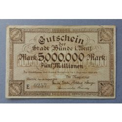 Germany Bünde 5 million Mark 1923 F